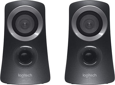 Logitech Z313 2.1 Multimedia Speaker System with Subwoofer, Full Range Audio, 50 Watts Peak Power, Strong Bass, 3.5mm Audio Inputs, UK Plug, PC/PS4/Xbox/TV/Smartphone/Tablet/Music Player - Black